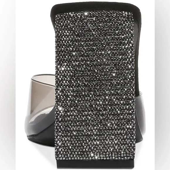 Bar lll Women's Avva Slide Dress Sandals black size 7.5 - Picture 3 of 10